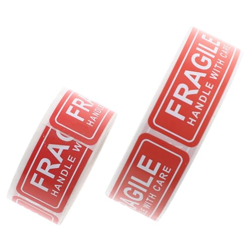 LOLIPPYY 2 Rollen Fragile Warning Aufkleber Selbstklebend Versandetiketten Bruchsicher Warnaufkleber für Pakete und Kartons Stark Haftend Bedruckt Einfach zu Kleben für Transport und LOLIPPYY 2 Rollen Fragile Warning Aufkleber Selbstklebend Versandetiketten Bruchsicher Warnaufkleber für Pakete und Kartons Stark Haftend Bedruckt Einfach zu Kleben für Transport und von LOLIPPYY