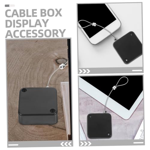 LOLIPPYY 2 Stück Anti diebstahl Stahlseil Kabelbox mit Automatischer Teleskop rückzugsfunktion Lang Verriegelungen Sicherung für Ausstellungs Einzelhandelsartikel Schwarz von LOLIPPYY