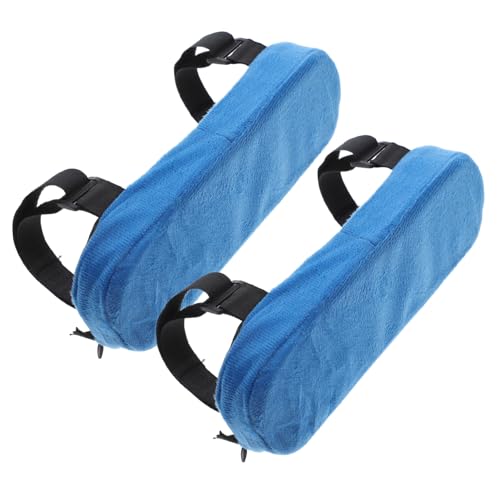LOLIPPYY 2 Stück Bürostuhl Armlehnen Polster mit Elastischem Band Gepolstert mit Weichem PP Baumwollfüllung Abnehmbar Stilvolles Peacock Blau rutschfeste Armlehnenbezüge für von LOLIPPYY