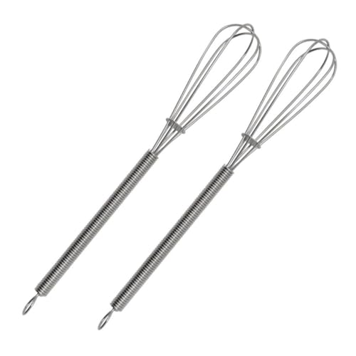 LOLIPPYY 2 Stück Edelstahl Haarfarbe Creme Mixer Teiliges Rostfrei Leichter Handmixer mit Haken Kompakt für Barbier und Heimgebrauch von LOLIPPYY