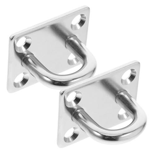LOLIPPYY 2 Stück Edelstahl Heavy Duty Ösenhaken Deckenhaken Pad Eye Platte Tragfähig Boot Sonnensegel Mast Zubehör Robust und Vielseitig von LOLIPPYY