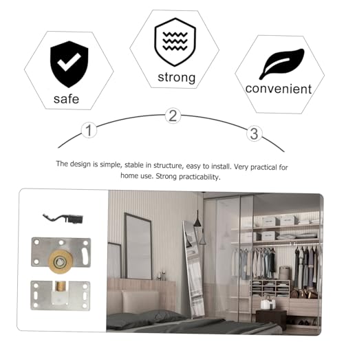 LOLIPPYY 2 Stück Edelstahl Möbelrollen für Schrank und Kleiderschrank Verschleißfest Stabile Pulley Wheels mit Kupferlager Einfache Montage Einsetzbar für Möbel und Schiebetüren von LOLIPPYY
