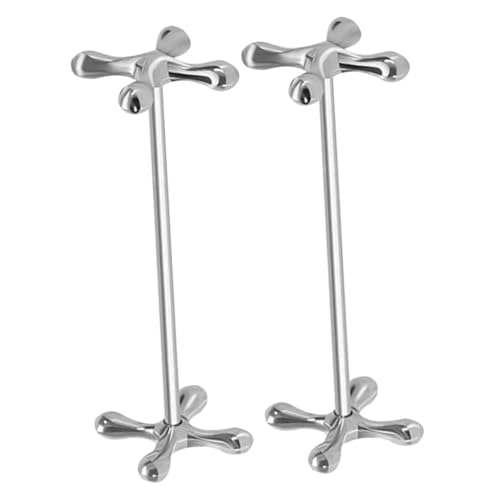 LOLIPPYY 2 Stück Elegante Metall Essstäbchenhalter und Besteckablage X förmig Dekorativer Chopstick Rest für Essstäbchen Löffel Gabeln Pflegeleicht rutschfest Silberfarben Tischdekoration von LOLIPPYY