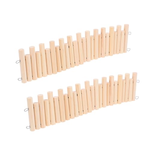LOLIPPYY 2 Stück Hamster Holzleiter mit Verstellbarem Zaun Kletterspielzeug für Zwerghamster Meerschweinchen Rennmäuse und Kleintiere Sicheres Gehege Zubehör für zusätzliche Bewegung und von LOLIPPYY