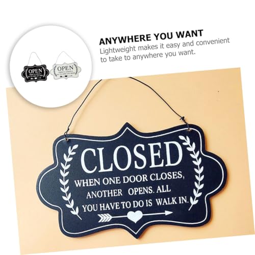 LOLIPPYY 2 Stück Holz Türschild Doppelseitig Offen Geschlossen Hängend Geschäft Dekoration mit Seil für Türen und Fenster Langlebig und Vielseitig von LOLIPPYY