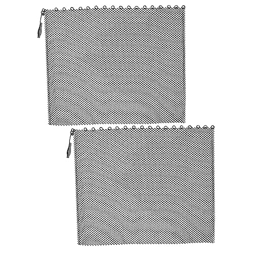 LOLIPPYY 2 Stück Kamin Funkenschutzgitter Teiliges Hitzebeständiges Rostfreies Mesh mit Griffen Universeller Schutzvorhang für Heimkamin Installieren und Eleganter Schwarzer Sichtschutz von LOLIPPYY