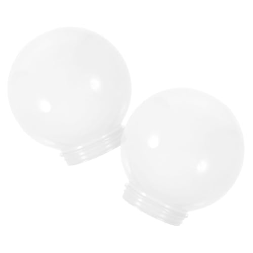 LOLIPPYY 2 Stück Lampenschirme Weiß Kugelförmig Ersatz für Deckenleuchte Pendelleuchte Tischlampe Robust und Lichtdurchlässig von LOLIPPYY