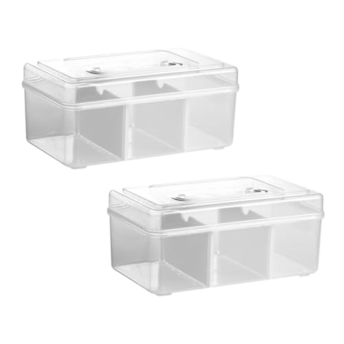 LOLIPPYY 2 Stück Medizin Aufbewahrungsbox Pack Transparente Kunststoffbox mit Fächern für Medikamente und Ausrüstung Praktisch für Zuhause Büro und Reisen LOLIPPYY 2 Stück Medizin Aufbewahrungsbox Pack Transparente Kunststoffbox mit Fächern für Medikamente und Ausrüstung Praktisch für Zuhause Büro und Reisen von LOLIPPYY