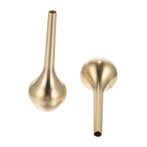 LOLIPPYY 2 Stück Mini Kupfer Vasen mit Schmalem Hals Zarte Kleine Tischvase für Frische und Künstliche Blumen Dekoratives Ornament im Retro Stil für Wohnzimmer und Schreibtisch von LOLIPPYY