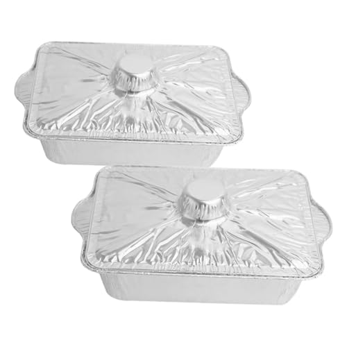 LOLIPPYY 2 Stück Rechteckige Alu Folienpfannen für Camping Grillen Backen Hitzebeständige Aluminiumfolie Auflaufform für Outdoor Bbq Mikrowelle Ofen und Gefrierschrank Geeignet LOLIPPYY 2 Stück Rechteckige Alu Folienpfannen für Camping Grillen Backen Hitzebeständige Aluminiumfolie Auflaufform für Outdoor Bbq Mikrowelle Ofen und Gefrierschrank Geeignet von LOLIPPYY