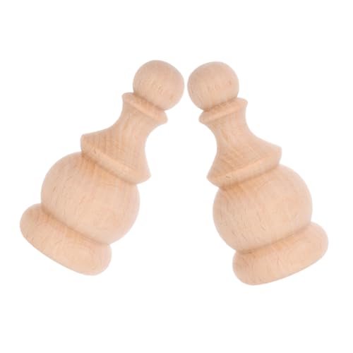 LOLIPPYY 2stücke Holz-endstücke Geschnitzt Unbehandelt Dekorativ Für Treppen Bettpfosten Gardinenstangen Fahnenmast Dübelstangen Möbelakzente DIY-bastelkomponenten von LOLIPPYY