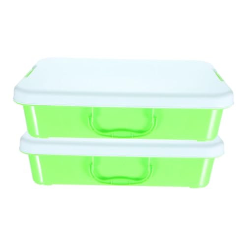LOLIPPYY 2 Stück Sandtisch-aufbewahrungsbox Tragbarer Sandkasten Sand-kit Behälter Sandkasten Mit Deckel Für Den Strand Sandspieltablett Sandkästen Korb Bausätze Zappeln Abs Green von LOLIPPYY