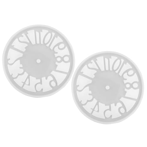 LOLIPPYY 2 Stück Silikonform für Uhr DIY Teilig Flexible Langlebige Uhrform Silikon Uhr DIY Form für Epoxidharz Gießen Runde Uhrplatte Wiederverwendbar Verschleißfest Leicht zu Reinigen von LOLIPPYY