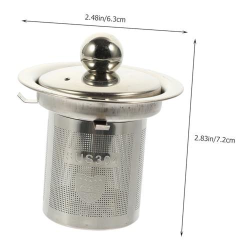 LOLIPPYY 2 Stück Teesieb aus Edelstahl mit Deckel Kleiner Tee filter für Losen Tee Langlebig Praktisch Passend für Standard tassen und Teekannen Leicht und Einfach zu Verwenden von LOLIPPYY