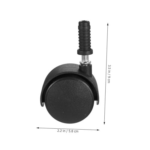 LOLIPPYY 2 Stück Teiliges Ersatzrollen Bürostuhl Drehbare Robuste Kunststoff lenkrollen ohne Bremse Stift Einfache Installation Kompatibel mit Schreibtischstühlen Schwarz LOLIPPYY 2 Stück Teiliges Ersatzrollen Bürostuhl Drehbare Robuste Kunststoff lenkrollen ohne Bremse Stift Einfache Installation Kompatibel mit Schreibtischstühlen Schwarz von LOLIPPYY