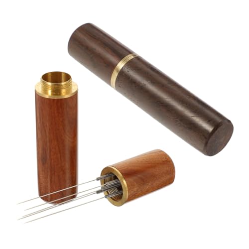 LOLIPPYY 2 Stück Teiliges Espresso Wdt Kaffee-Nadel-Stirrer aus Holz und Edelstahl Langlebiges Kaffeepulver-verteiler Werkzeug Klumpenauflösend Hygienisch Platzsparend für professionelle von LOLIPPYY