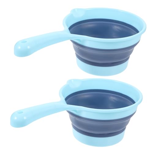 LOLIPPYY 2 Stück Teiliges Faltbares Wasserschöpfer Langem Griff Großer Kapazität Robustem Platzsparend für Küche Garten Camping und Vielseitigen Haushaltsgebrauch von LOLIPPYY