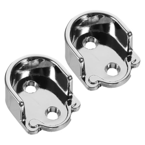 LOLIPPYY 2 Stück Teiliges Flansch Rohrhalter aus Zinklegierung Robuste Kleiderstangen Endhalterung und Vorhangrohr Auflage Einfache Montage Vielseitig als Gardinen und Duschstangenhalter von LOLIPPYY