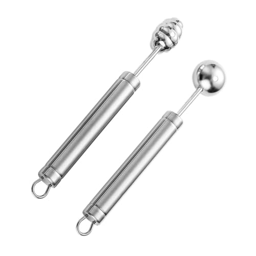 LOLIPPYY 2 Stück Teiliges Melonen kugelausstecher Edelstahl Vielseitige Obst Gemüseschaufeln Ergonomisch Langlebig Leicht zu Reinigen für DIY fruchtsalate und Wassermelonen LOLIPPYY 2 Stück Teiliges Melonen kugelausstecher Edelstahl Vielseitige Obst Gemüseschaufeln Ergonomisch Langlebig Leicht zu Reinigen für DIY fruchtsalate und Wassermelonen von LOLIPPYY