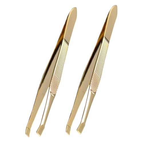 LOLIPPYY 2 Stück Teiliges Präzise Augenbrauenpinzetten aus Rostfreiem Edelstahl Goldplattiert Multifunktional für Wimpernverlängerung Feine Härchen und Volumen Kompakt und Leicht für Reise LOLIPPYY 2 Stück Teiliges Präzise Augenbrauenpinzetten aus Rostfreiem Edelstahl Goldplattiert Multifunktional für Wimpernverlängerung Feine Härchen und Volumen Kompakt und Leicht für Reise von LOLIPPYY