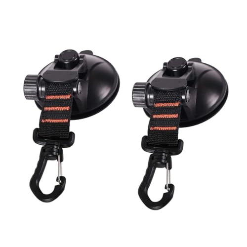 LOLIPPYY 2 Stück Teiliges Saugnapf Haken für Zeltbefestigung Extra Stark Kratzfrei Vielseitig für Camping Auto Outdoor mit Stabilem Gummisauger zum Fixieren von Planen und Sonnenschutz von LOLIPPYY