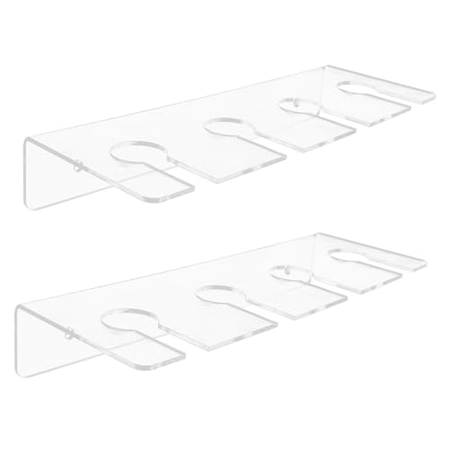 LOLIPPYY 2 Stück Teiliges Transparentes Weinregal für Unterbau Platzsparender Weinglashalter zur Wandmontage Robust und Elegant für Küchen oder Barbereich zur Stilvollen Aufbewahrung und von LOLIPPYY