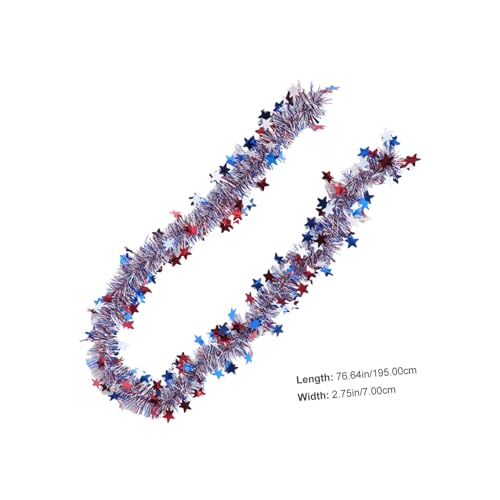 LOLIPPYY 2 Stück Teiliges of July Girlande mit Stern Motiv Patriotische Wiederverwendbare Fransen deko für Unabhängigkeitstag Farbenfrohe Partyhänger für Wand Tür und Fenster LOLIPPYY 2 Stück Teiliges of July Girlande mit Stern Motiv Patriotische Wiederverwendbare Fransen deko für Unabhängigkeitstag Farbenfrohe Partyhänger für Wand Tür und Fenster von LOLIPPYY