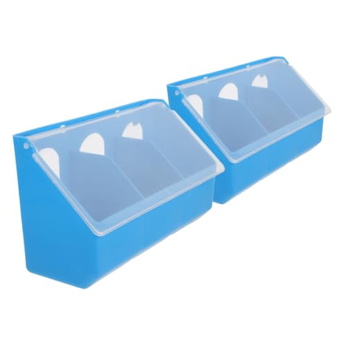 LOLIPPYY 2 Stück Vogelfutterspender für Tauben mit Fächern und Deckel Blauer Kunststoff Futternapf für Käfig Multifunktionaler Futter Wasser und Sandbehälter für Geflügelhaltung LOLIPPYY 2 Stück Vogelfutterspender für Tauben mit Fächern und Deckel Blauer Kunststoff Futternapf für Käfig Multifunktionaler Futter Wasser und Sandbehälter für Geflügelhaltung von LOLIPPYY