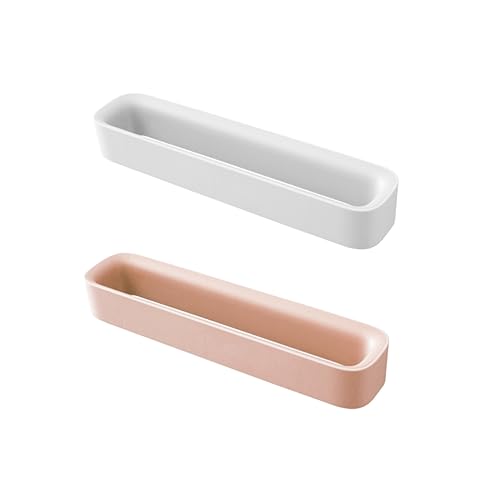 LOLIPPYY 2 Stück Wandmontiertes Slipper Regal Selbstklebender Schuhorganizer für Bad und Flur Platzsparende Aufbewahrung Weiß und Einfache Installation ohne Bohren von LOLIPPYY