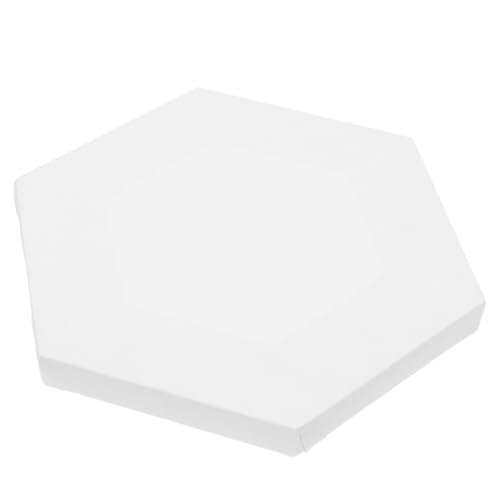 LOLIPPYY 2 Stücke Unregelmäßige Sechseckige Ölgemälde Leinwandrahmen Weiß Robustes Acryl Malbrett für Studenten Vielseitig Einsetzbar für Öl Acryl und Temperafarben Kreativ Panel von LOLIPPYY