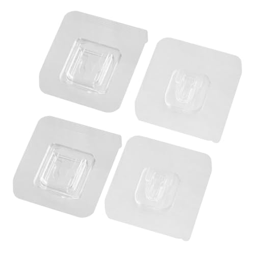 LOLIPPYY 20 Sätze Teiliges Transparentes Doppelseitiges Wandhaken Selbstklebend Ölbeständig kein Bohren Super Haftend für Küche Bad Wohnzimmer Glatte Oberflächen Abnehmbar Vielseitig von LOLIPPYY