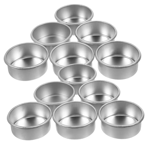 LOLIPPYY 20 Stück Silberfarbene DIY Kerzengläser aus Metall Kreative Duftkerzenbehälter Dekorativer Kerzenhalter für Hochzeit Weihnachtskranz und Heimdekoration von LOLIPPYY