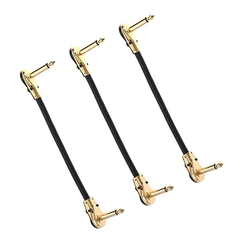 LOLIPPYY 3 STÜCKE Teiliges Instrumentenkabel Rechtwinkliges Patchkabel mit Vergoldeten Steckern Doppelt Geschirmt Sauerstofffreies Geräuscharm für Gitarre Bass Keyboard und Effektpedale LOLIPPYY 3 STÜCKE Teiliges Instrumentenkabel Rechtwinkliges Patchkabel mit Vergoldeten Steckern Doppelt Geschirmt Sauerstofffreies Geräuscharm für Gitarre Bass Keyboard und Effektpedale von LOLIPPYY