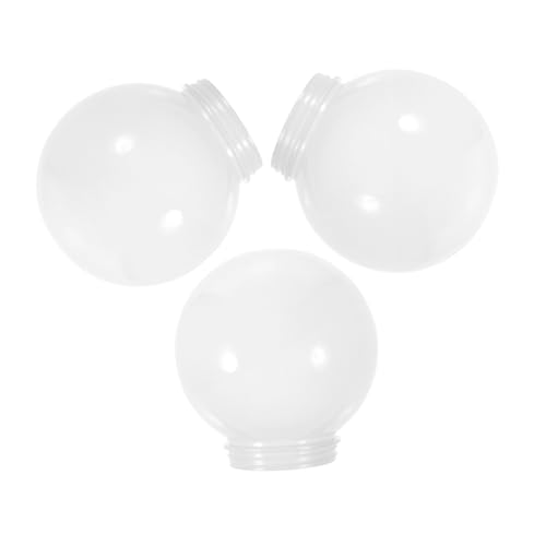 LOLIPPYY 3 Stück Acryl Kugel Lampenschirm Runder Ersatz Lampenschirm für Pendelleuchte Ø Geeignet für Wohnzimmer Schlafzimmer Garten von LOLIPPYY