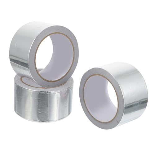 LOLIPPYY 3 Stück Aluminiumfolie Klebeband Selbstklebend Langlebig Vielseitig für Reparatur Abdichtung Isolierung Außen Innen von LOLIPPYY