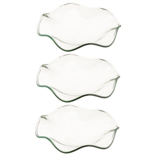 LOLIPPYY 3 Stück Glasteller für Duftlampe Hitzebeständige Ersatzschale für Ätherische Öle Wachswärmer und Aromatherapie Transparente Vielseitig für Duftkerzen und Wachsschmelzen von LOLIPPYY