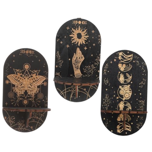 LOLIPPYY 3 Stück Holz Wandregal Teilig Mondphasen Crystal Display Regal Boho Stil Kristallhalter Wanddeko für Wohnzimmer Party Deko und Kerzenhalter LOLIPPYY 3 Stück Holz Wandregal Teilig Mondphasen Crystal Display Regal Boho Stil Kristallhalter Wanddeko für Wohnzimmer Party Deko und Kerzenhalter von LOLIPPYY