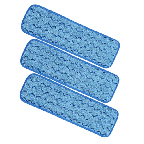 LOLIPPYY 3 Stück Teiliges Mop pad Wiederverwendbare Mikrofaser Mop ersatzbezüge Waschbar Passend für Flachmopp Bodenwischer Zur Reinigung von Hartholz Parkett Fliesen und Co von LOLIPPYY
