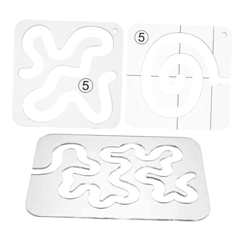 LOLIPPYY 3 Stück Teiliges Quilting Lineal Klarem Acryl Langlebiges Patchwork Werkzeug mit Glatten Kanten für Präzises Nähen und Stabiles Halten Transparentes Diy Vorlage für Quilts von LOLIPPYY