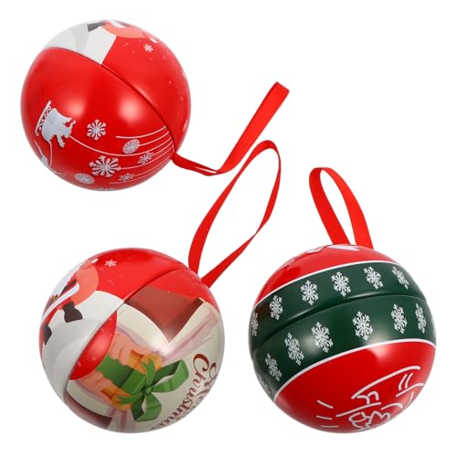LOLIPPYY 3 Stück Weihnachtskugeln zum Befüllen Hohlkugeln als Christbaumschmuck Vielseitige Weihnachtsdekoration für Baum Fenster Türen Geschenkidee für Familie und Freunde von LOLIPPYY
