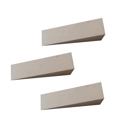 LOLIPPYY 3 Stücke Robuster Türstopper aus Holz Dreieckige Rutsch Keil Schwerer Türhalter für Zuhause und Büro Schützt vor Türzuschnappen Teppich Holz Fliesen und Beton von LOLIPPYY