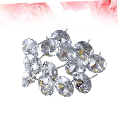 LOLIPPYY 30 Stück Teiliges Runde Kristall Polsterknöpfe mit Metallschlaufe Transparente Strassknöpfe für Sofa Möbel DIY Handwerk Nähen Vintage Zierknöpfe für Polstermöbel und Kleidung von LOLIPPYY