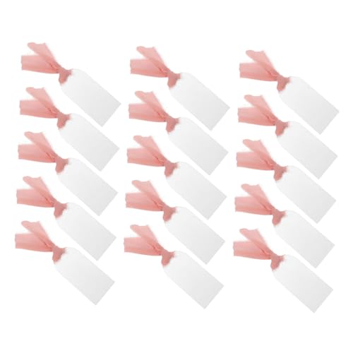 LOLIPPYY 30 Stück Teiliges Transparente Dicke Hochzeitssitzplatzetiketten mit Band Robuste Blanko Reservierungs-schilder für Tischdekoration bei Hochzeiten Partys und Events von LOLIPPYY