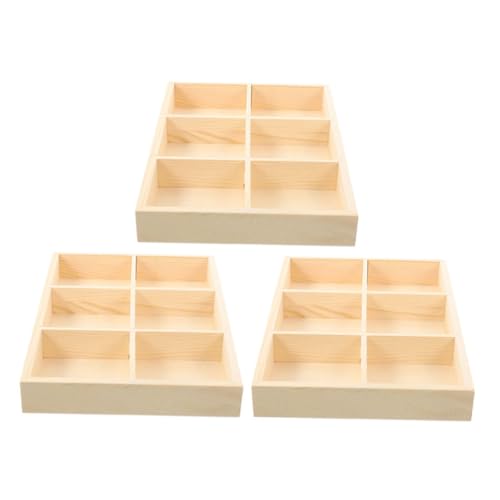 LOLIPPYY 3Er-Packung Aufbewahrungsbox mit Holzfächern Buntstift-Organizer für großes Holztablett Organizer für Schreibtischschubladen Holzkisten zum Basteln Sortierfach Kiefernholz LOLIPPYY 3Er-Packung Aufbewahrungsbox mit Holzfächern Buntstift-Organizer für großes Holztablett Organizer für Schreibtischschubladen Holzkisten zum Basteln Sortierfach Kiefernholz von LOLIPPYY