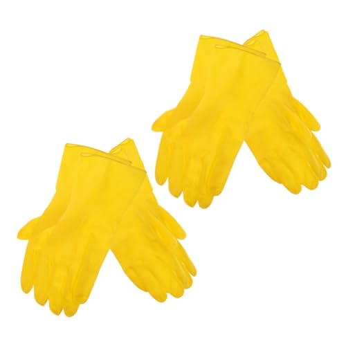 LOLIPPYY 4 Paare Dicke Reinigungshandschuhe aus PVC Rutschfeste Küchenhandschuhe zum Abwaschen Ölbeständig Hautfreundlich Lange Schutzhandschuhe für Haushalt und Restaurant von LOLIPPYY