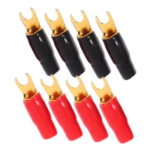 LOLIPPYY 4 Paare Gabelkabelschuhe Spade Fork Terminal Stecker für Lautsprecherkabel und Audio Geräte Schwerlastfähig Hohe Leitfähigkeit Einfache Montage für Audio modifikationen LOLIPPYY 4 Paare Gabelkabelschuhe Spade Fork Terminal Stecker für Lautsprecherkabel und Audio Geräte Schwerlastfähig Hohe Leitfähigkeit Einfache Montage für Audio modifikationen von LOLIPPYY