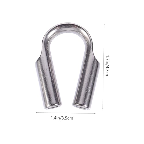 LOLIPPYY 4 Stück Edelstahl Drahtseil Kausche Kabelschelle Kabelbefestigung Schlaufe Chicken Heart Ring für Stahlseile Robust Langlebig Industriewerkzeug von LOLIPPYY