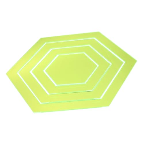 LOLIPPYY 4 Stück Hexagon Quilting Ruler Acryl Patchwork Lineal Transparent für Handnähen und Maschinenquilten DIY Nähzubehör Langlebig Einfach zu Bedienen als Geschenk von LOLIPPYY