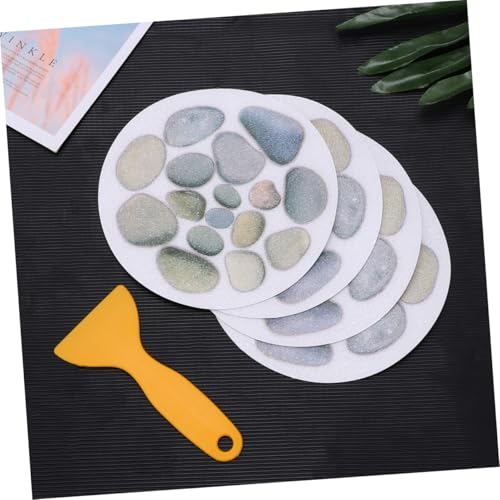 LOLIPPYY 4 Stück Rutsch Aufkleber für Badewanne Durchmesser Bunte Steinmuster Selbstklebend mit Schaber rutschfeste Badezimmer Schutzfolie für Glatte Oberflächen LOLIPPYY 4 Stück Rutsch Aufkleber für Badewanne Durchmesser Bunte Steinmuster Selbstklebend mit Schaber rutschfeste Badezimmer Schutzfolie für Glatte Oberflächen von LOLIPPYY