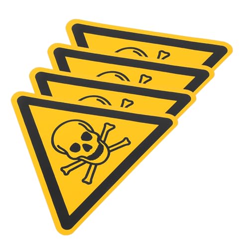 LOLIPPYY 4 Stück Selbstklebende Warnaufkleber Giftwarnung Sicherheitskennzeichnung für Fabriken und Industrie zur Unfallprävention und Gefahrenhinweis LOLIPPYY 4 Stück Selbstklebende Warnaufkleber Giftwarnung Sicherheitskennzeichnung für Fabriken und Industrie zur Unfallprävention und Gefahrenhinweis von LOLIPPYY